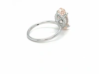 14 karaat witgouden ring met 4,10 crt. diamant. - afbeelding 13 van  13