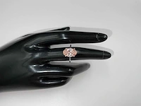 14 karaat witgouden ring met 4,10 crt. diamant. - afbeelding 1 van  13