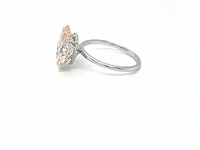14 karaat witgouden ring met 4,10 crt. diamant. - afbeelding 6 van  13