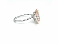14 karaat witgouden ring met 4,10 crt. diamant. - afbeelding 7 van  13