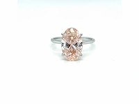 14 karaat witgouden ring met 4,10 crt. diamant. - afbeelding 8 van  13