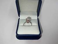 14 karaat witgouden ring met 4,10 crt. diamant. - afbeelding 9 van  13