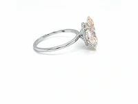 14 karaat witgouden ring met 4,10 crt. diamant. - afbeelding 3 van  13