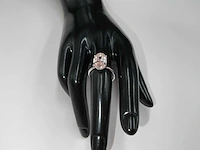 14 karaat witgouden ring met 4,10 crt. diamant. - afbeelding 5 van  13