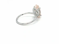 14 karaat witgouden ring met 4,10 crt. diamant. - afbeelding 12 van  13