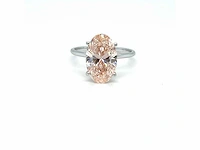 14 karaat witgouden ring met 4,10 crt. diamant. - afbeelding 13 van  13