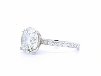 14 karaat witgouden ring met 4,11 crt. diamant - afbeelding 5 van  7