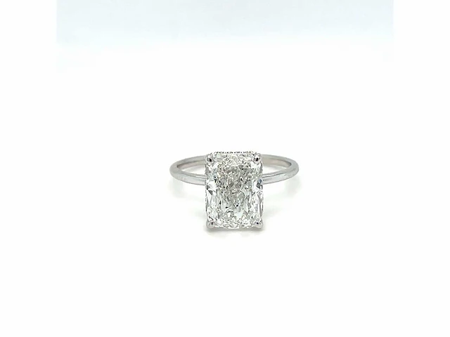 14 karaat witgouden ring met 4,14 crt. diamant - afbeelding 7 van  10