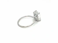 14 karaat witgouden ring met 4,14 crt. diamant - afbeelding 9 van  10