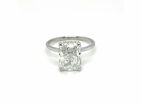 14 karaat witgouden ring met 4,14 crt. diamant - afbeelding 2 van  10