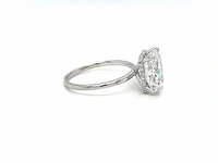 14 karaat witgouden ring met 4,14 crt. diamant - afbeelding 5 van  10