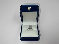 14 karaat witgouden ring met 4,14 crt. diamant - afbeelding 7 van  10