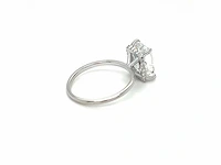 14 karaat witgouden ring met 4,14 crt. diamant - afbeelding 8 van  10