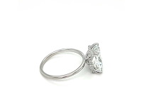 14 karaat witgouden ring met 4,14 crt. diamant - afbeelding 6 van  10