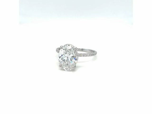 14 karaat witgouden ring met 4,19 crt. diamant - afbeelding 10 van  14
