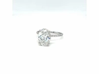 14 karaat witgouden ring met 4,19 crt. diamant - afbeelding 10 van  14