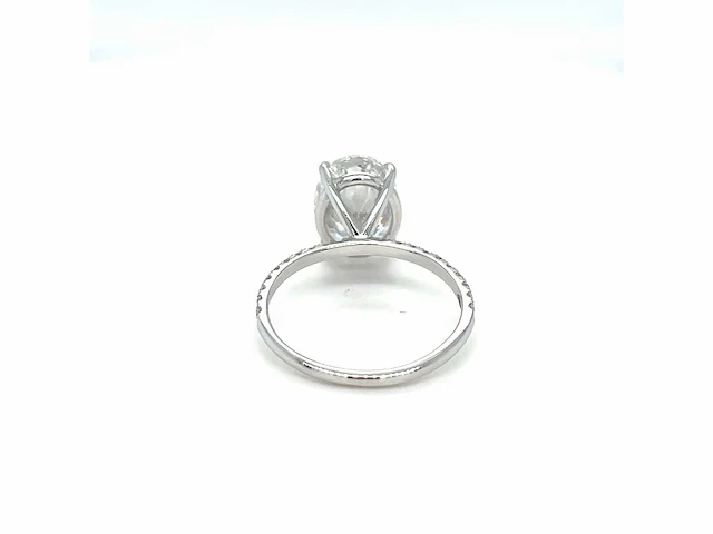 14 karaat witgouden ring met 4,19 crt. diamant - afbeelding 12 van  14
