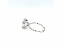 14 karaat witgouden ring met 4,19 crt. diamant - afbeelding 2 van  14