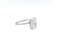 14 karaat witgouden ring met 4,19 crt. diamant - afbeelding 3 van  14