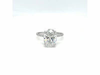 14 karaat witgouden ring met 4,19 crt. diamant - afbeelding 4 van  14