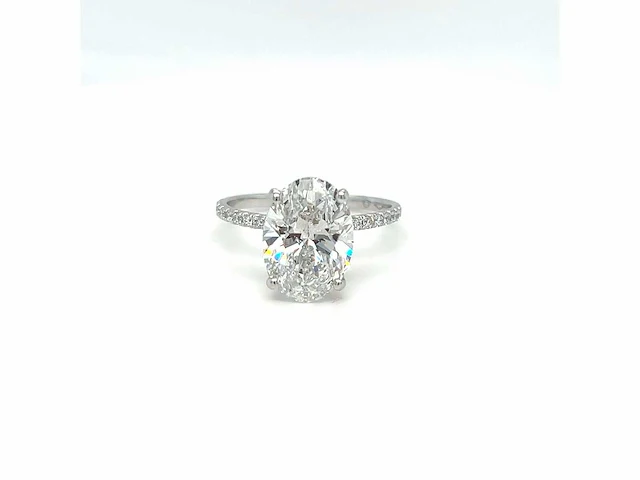 14 karaat witgouden ring met 4,19 crt. diamant - afbeelding 8 van  14