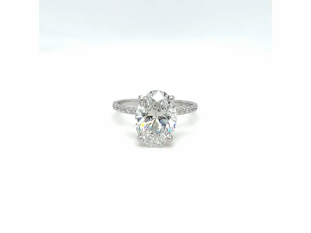 14 karaat witgouden ring met 4,19 crt. diamant - afbeelding 9 van  14
