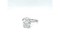 14 karaat witgouden ring met 4,19 crt. diamant - afbeelding 2 van  14