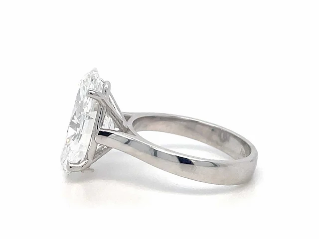 14 karaat witgouden ring met 5,01 crt. diamant - afbeelding 5 van  8