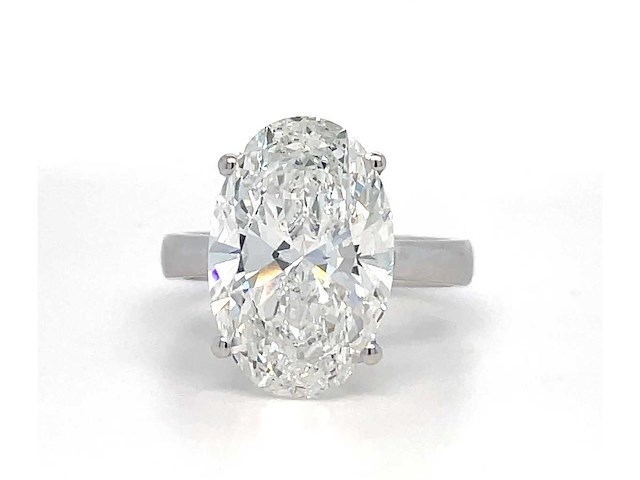 14 karaat witgouden ring met 5,01 crt. diamant - afbeelding 6 van  8