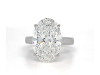 14 karaat witgouden ring met 5,01 crt. diamant - afbeelding 6 van  8