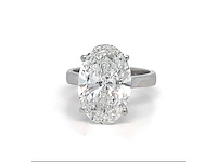 14 karaat witgouden ring met 5,01 crt. diamant - afbeelding 7 van  8