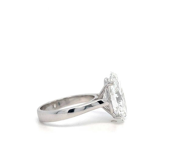 14 karaat witgouden ring met 5,01 crt. diamant - afbeelding 8 van  8