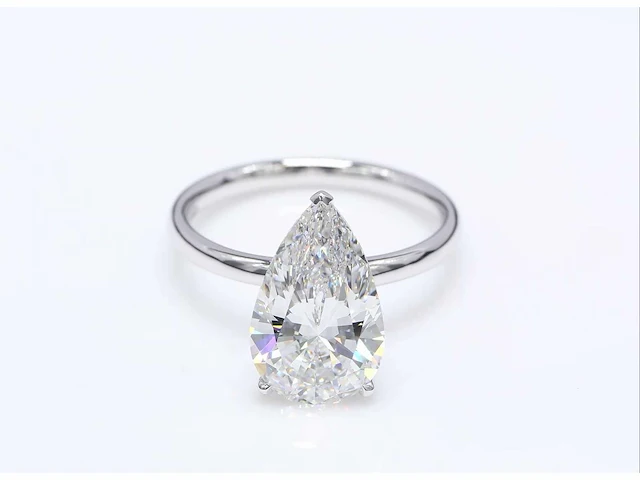 14 karaat witgouden ring met 5,02 crt. diamant - afbeelding 1 van  8