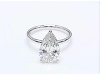 14 karaat witgouden ring met 5,02 crt. diamant - afbeelding 1 van  8