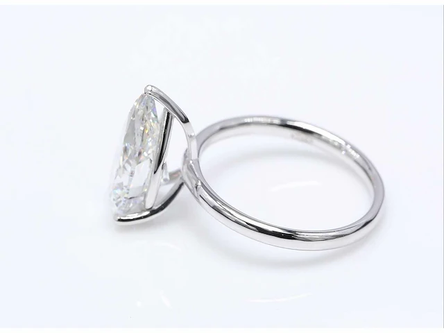 14 karaat witgouden ring met 5,02 crt. diamant - afbeelding 5 van  8