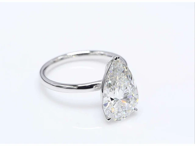 14 karaat witgouden ring met 5,02 crt. diamant - afbeelding 6 van  8