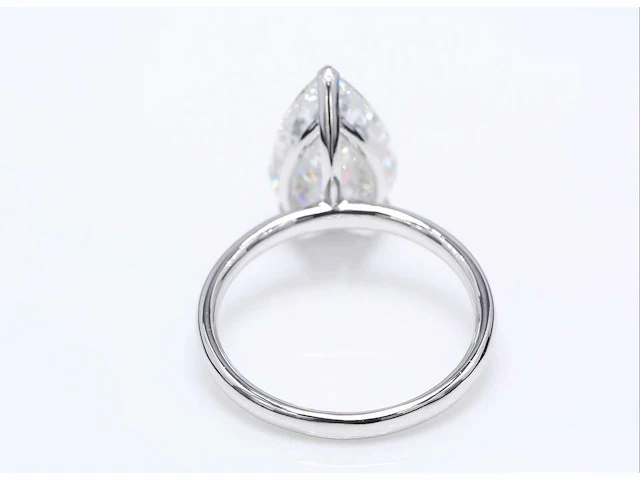 14 karaat witgouden ring met 5,02 crt. diamant - afbeelding 8 van  8