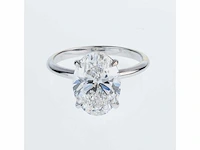 14 karaat witgouden ring met 5,04 crt. diamant - afbeelding 2 van  9