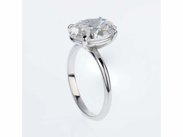 14 karaat witgouden ring met 5,04 crt. diamant - afbeelding 5 van  9