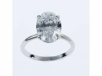 14 karaat witgouden ring met 5,04 crt. diamant - afbeelding 8 van  9