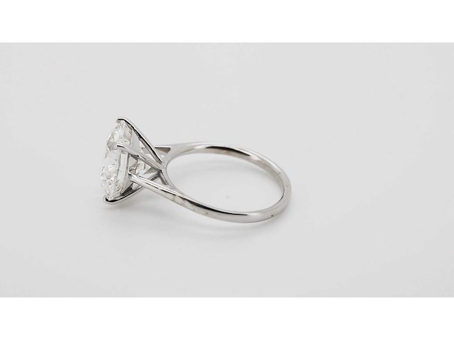 14 karaat witgouden ring met 5,04 crt. diamant - afbeelding 6 van  7