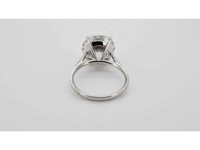 14 karaat witgouden ring met 5,04 crt. diamant - afbeelding 7 van  7