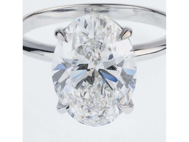 14 karaat witgouden ring met 5,04 crt. diamant - afbeelding 2 van  9