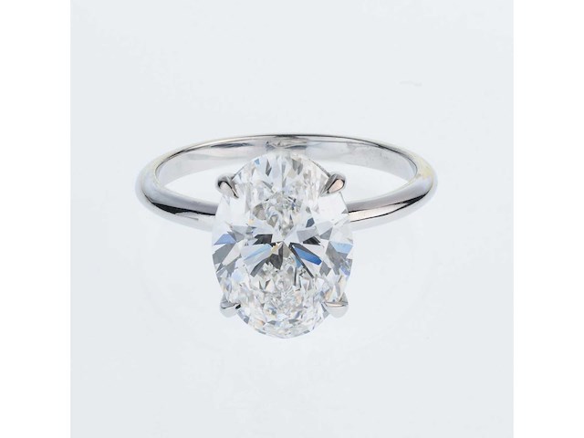 14 karaat witgouden ring met 5,04 crt. diamant - afbeelding 3 van  9