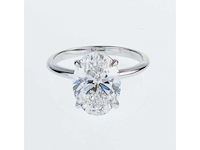 14 karaat witgouden ring met 5,04 crt. diamant - afbeelding 3 van  9