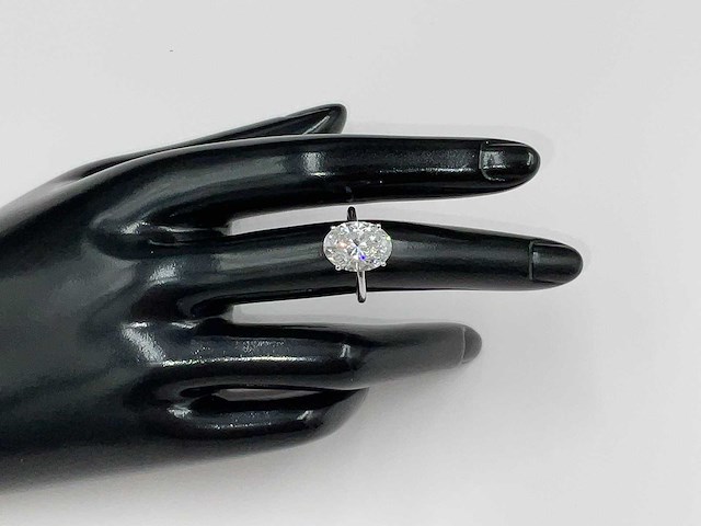 14 karaat witgouden ring met 5,04 crt. diamant - afbeelding 7 van  9