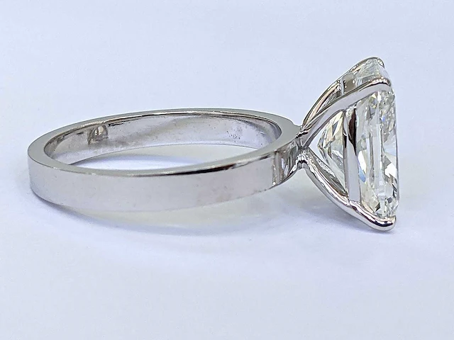 14 karaat witgouden ring met 5,1 crt diamant. - afbeelding 7 van  7