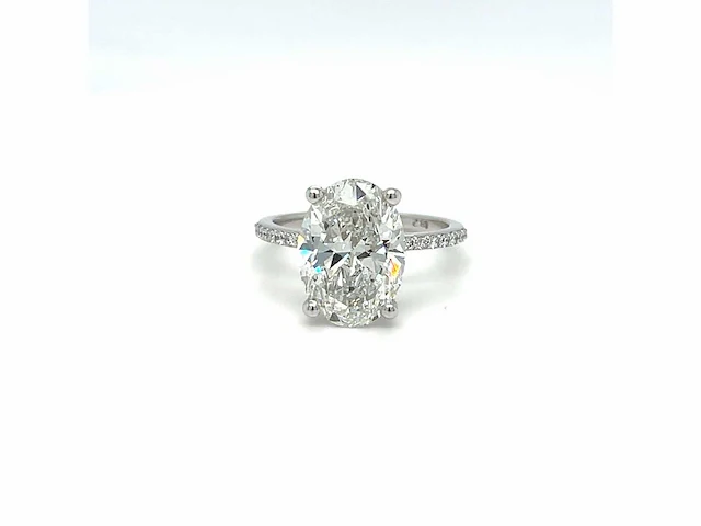 14 karaat witgouden ring met 5,15 crt. diamant - afbeelding 1 van  5