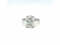 14 karaat witgouden ring met 5,15 crt. diamant - afbeelding 1 van  5