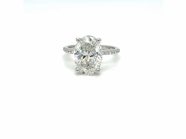 14 karaat witgouden ring met 5,15 crt. diamant - afbeelding 3 van  5